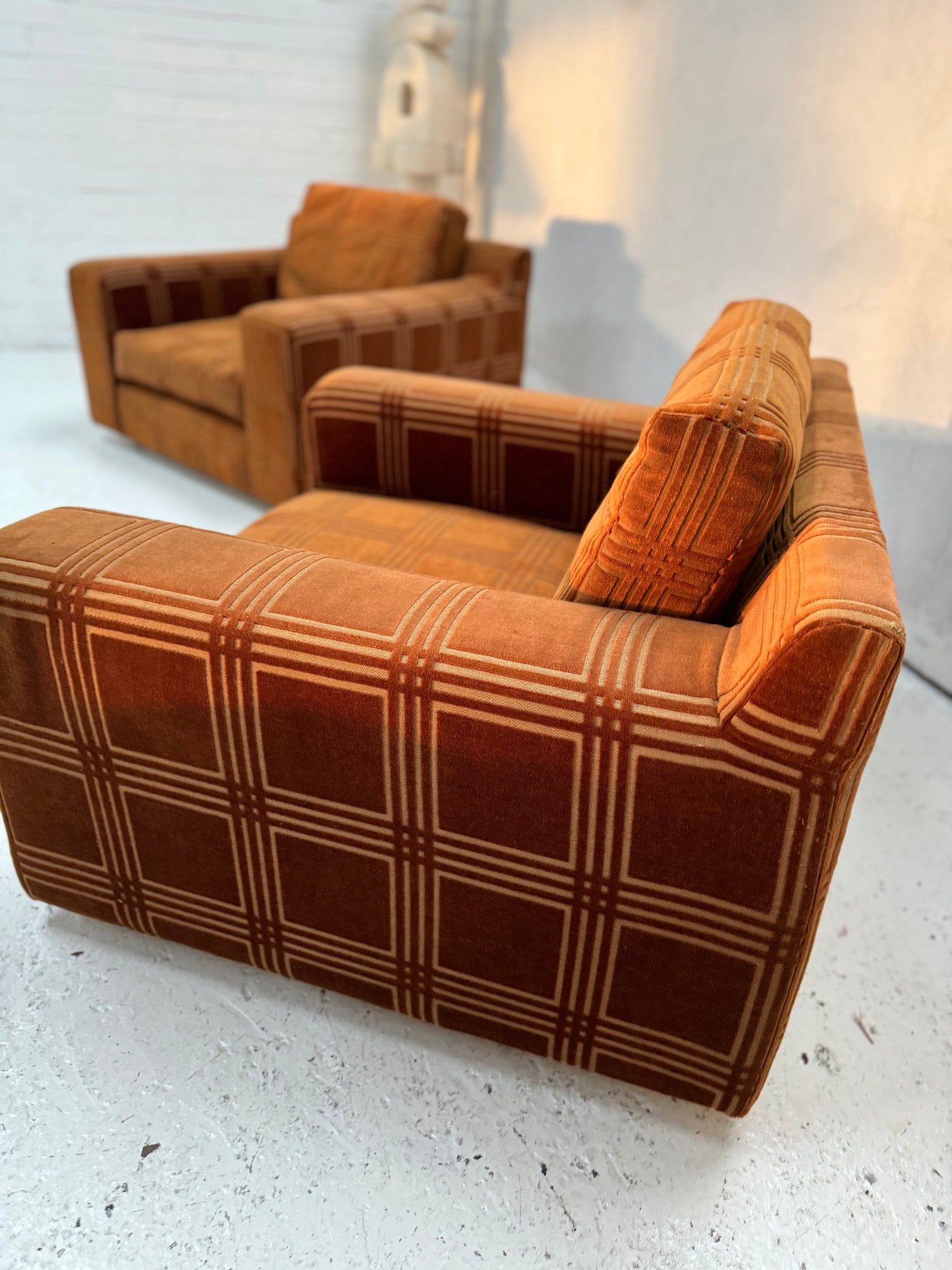 Vintage Armchairs - Geometric Pattern