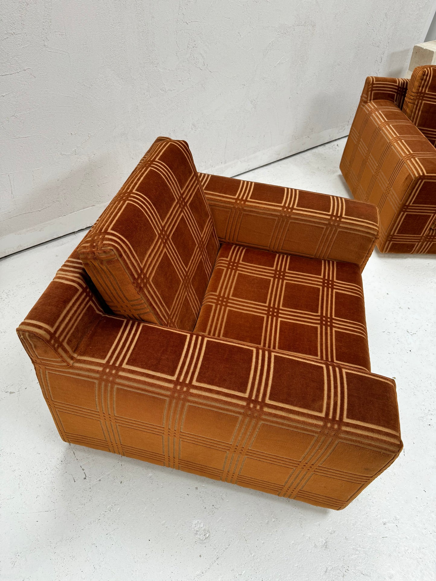 Vintage Armchairs - Geometric Pattern