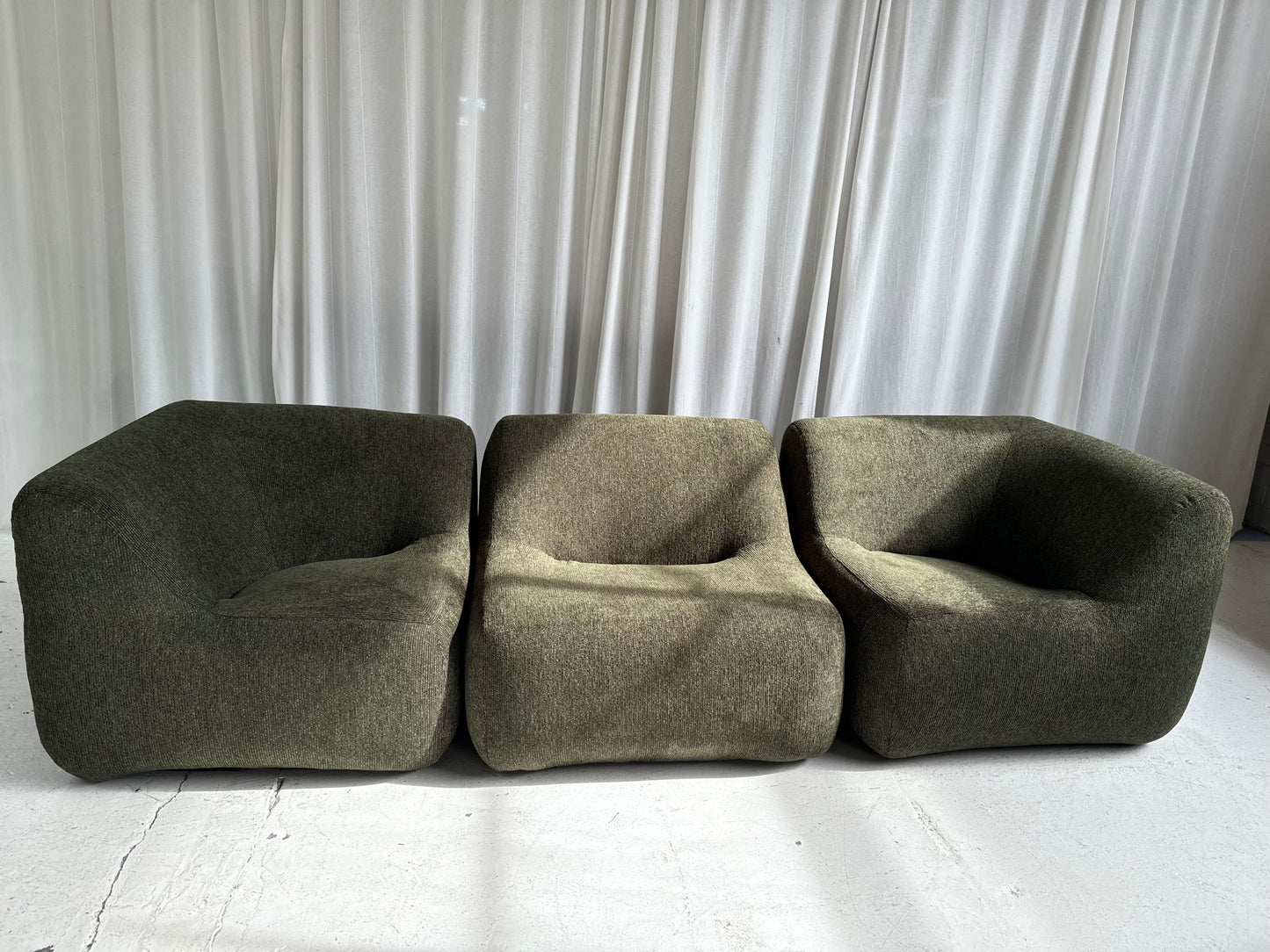 Vintage Featherston Numero IV Modular Sofa Set - Reupholstered (Green)