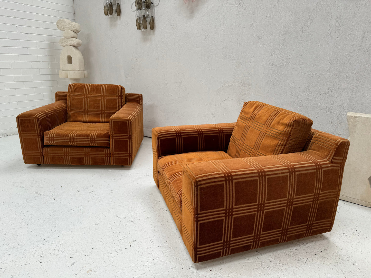 Vintage Armchairs - Geometric Pattern