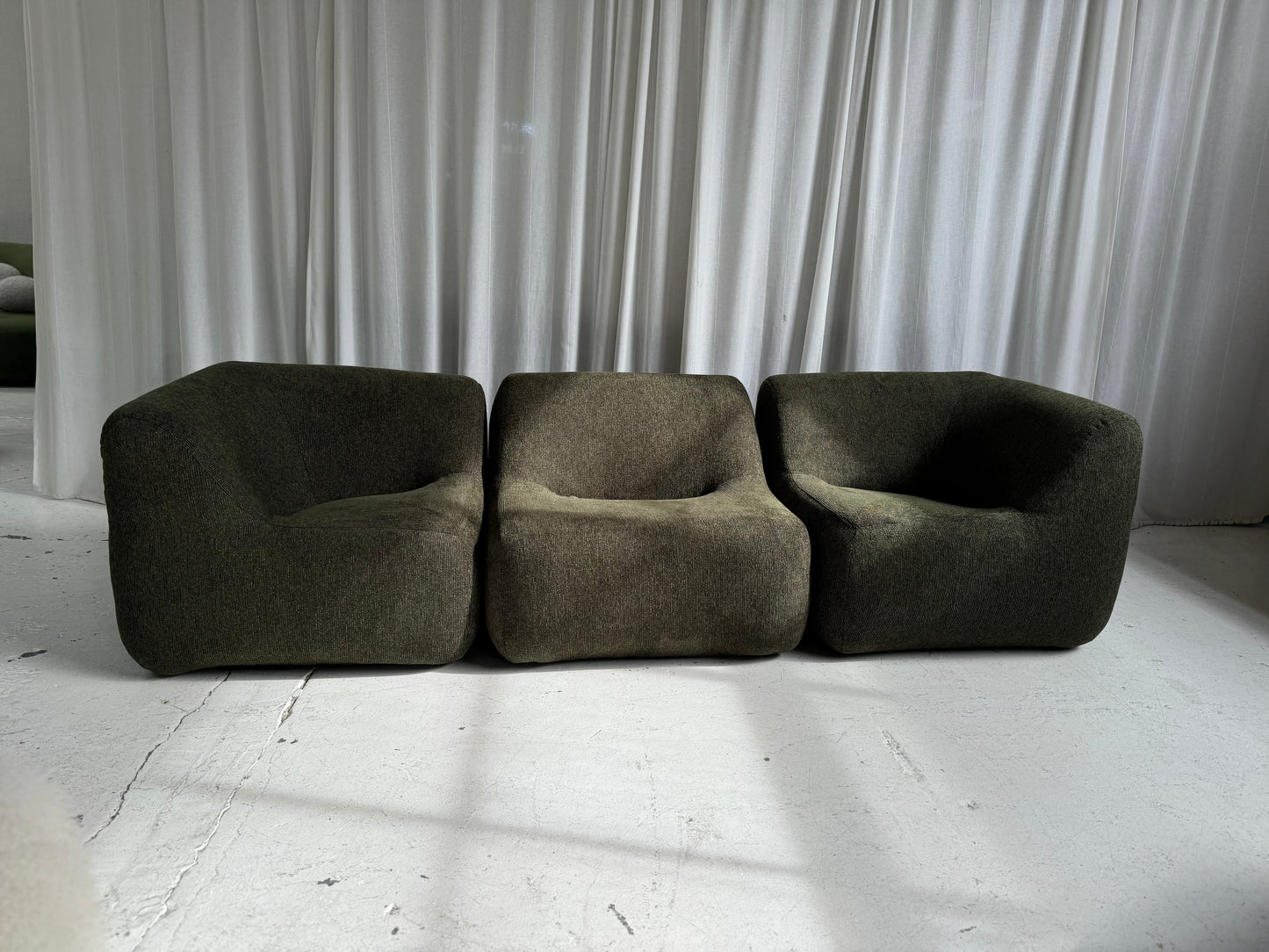 Vintage Featherston Numero IV Modular Sofa Set - Reupholstered (Green)