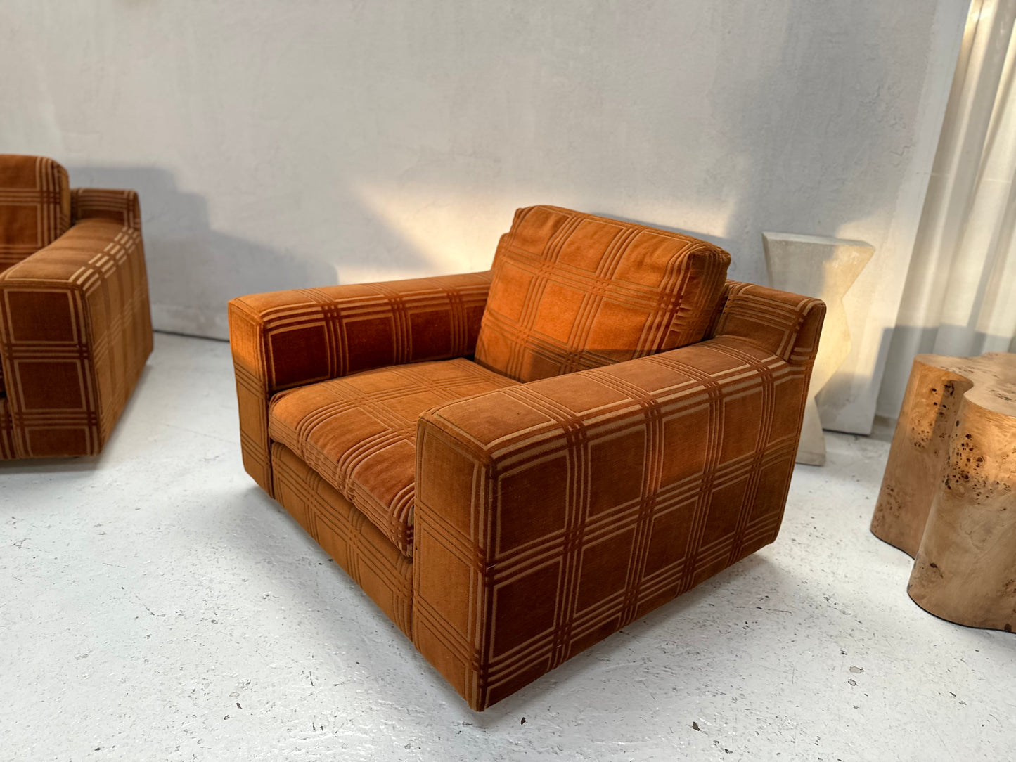 Vintage Armchairs - Geometric Pattern