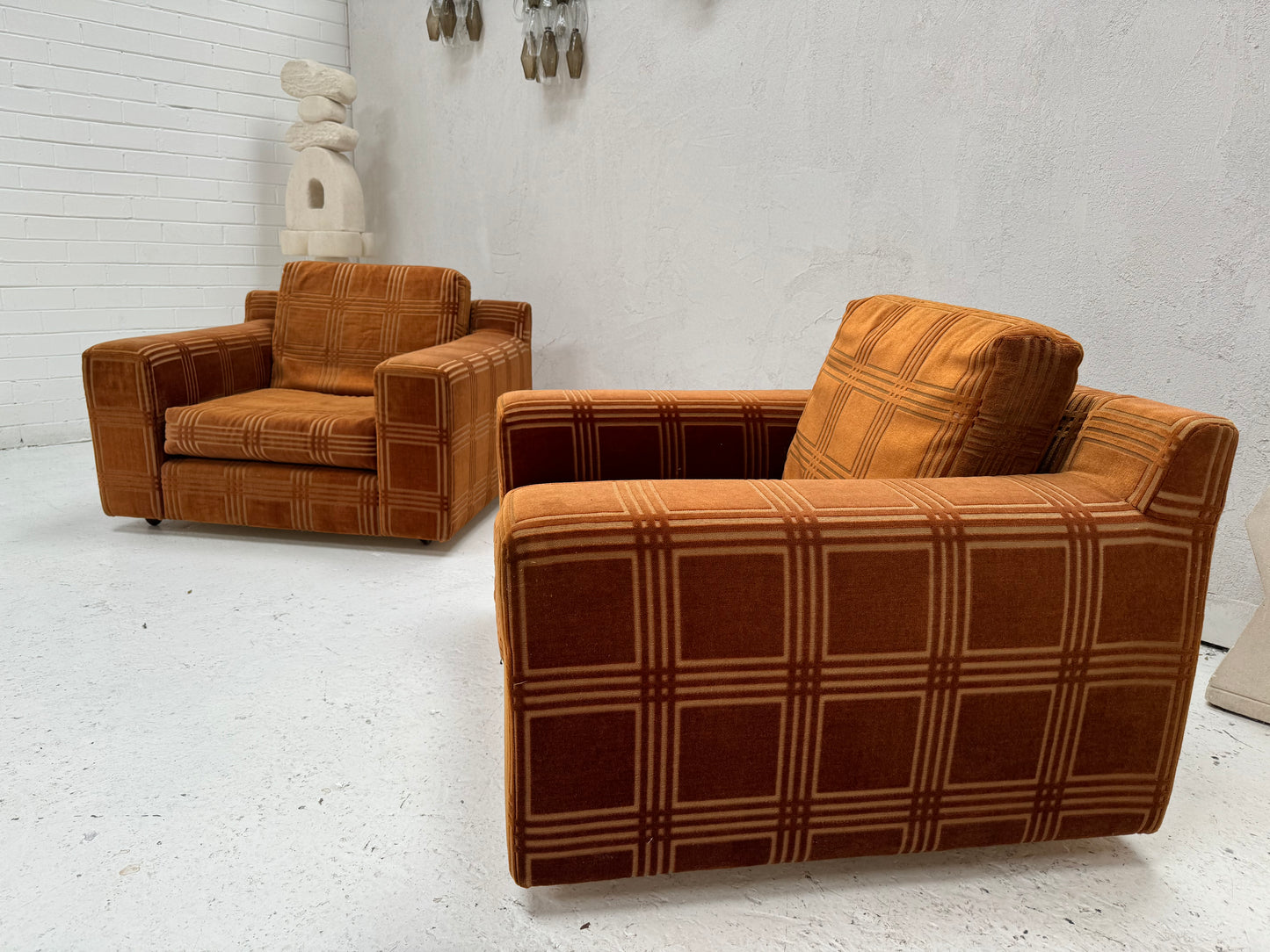 Vintage Armchairs - Geometric Pattern