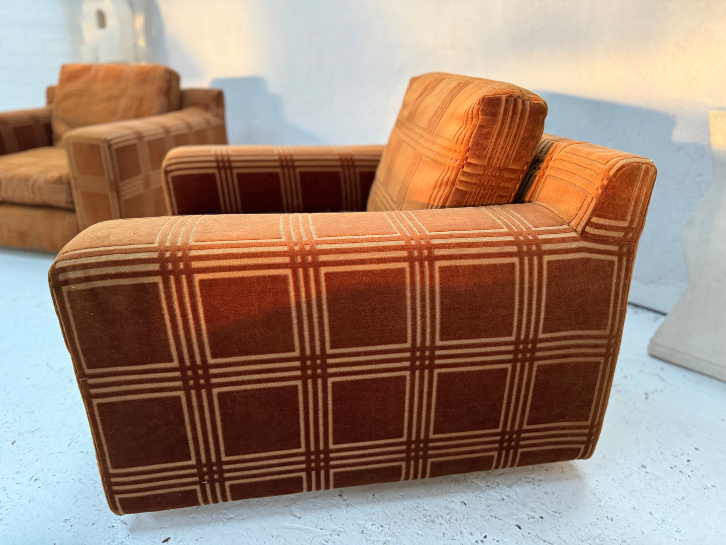 Vintage Armchairs - Geometric Pattern