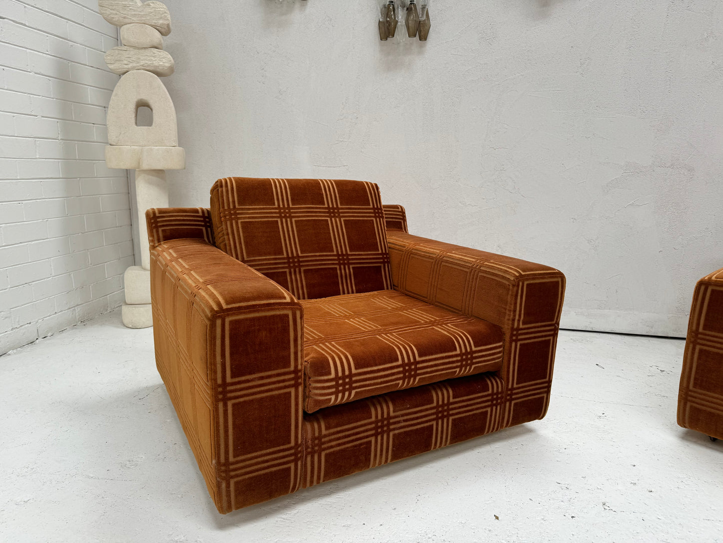 Vintage Armchairs - Geometric Pattern