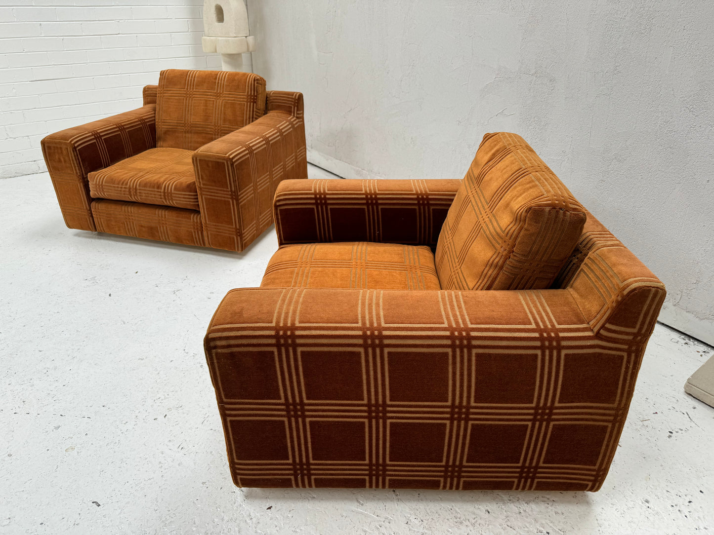 Vintage Armchairs - Geometric Pattern