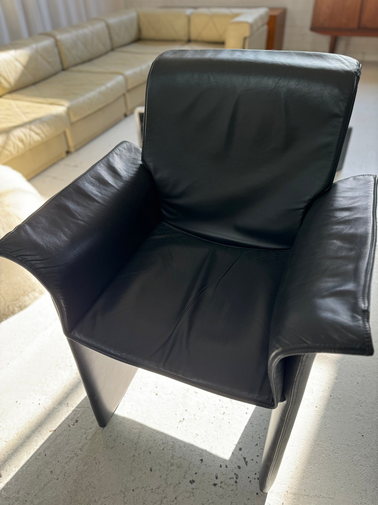 Italian Leather De Sede Style Chairs