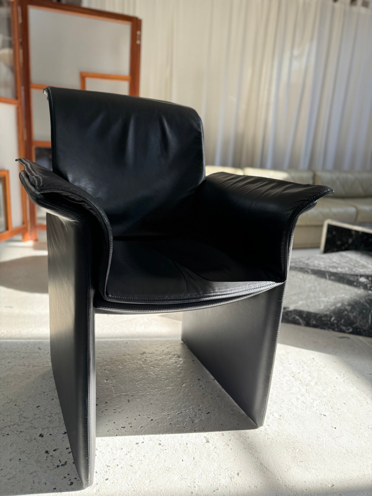 Italian Leather De Sede Style Chairs