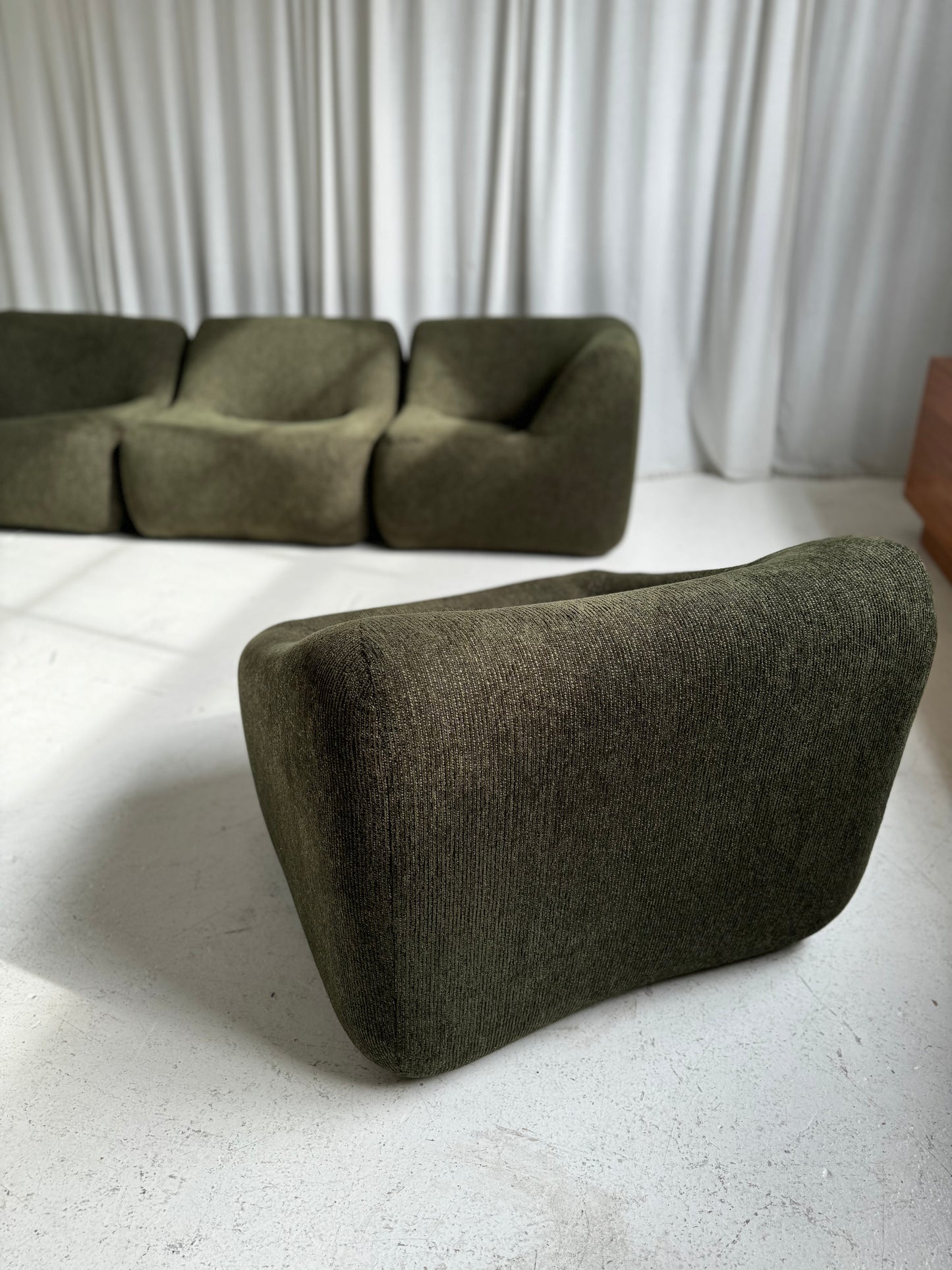 Vintage Featherston Numero IV Modular Sofa Set - Reupholstered (Green)