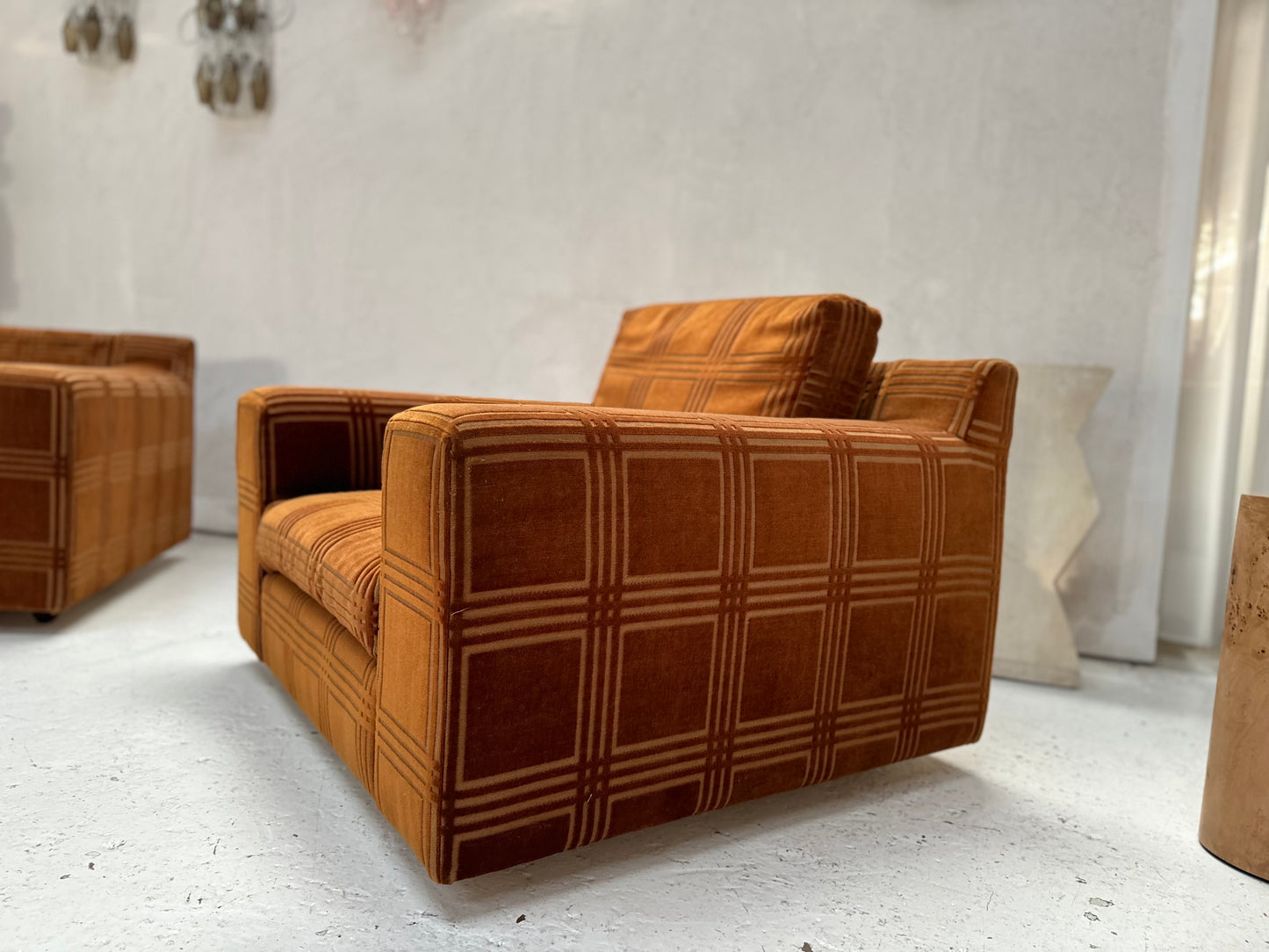 Vintage Armchairs - Geometric Pattern