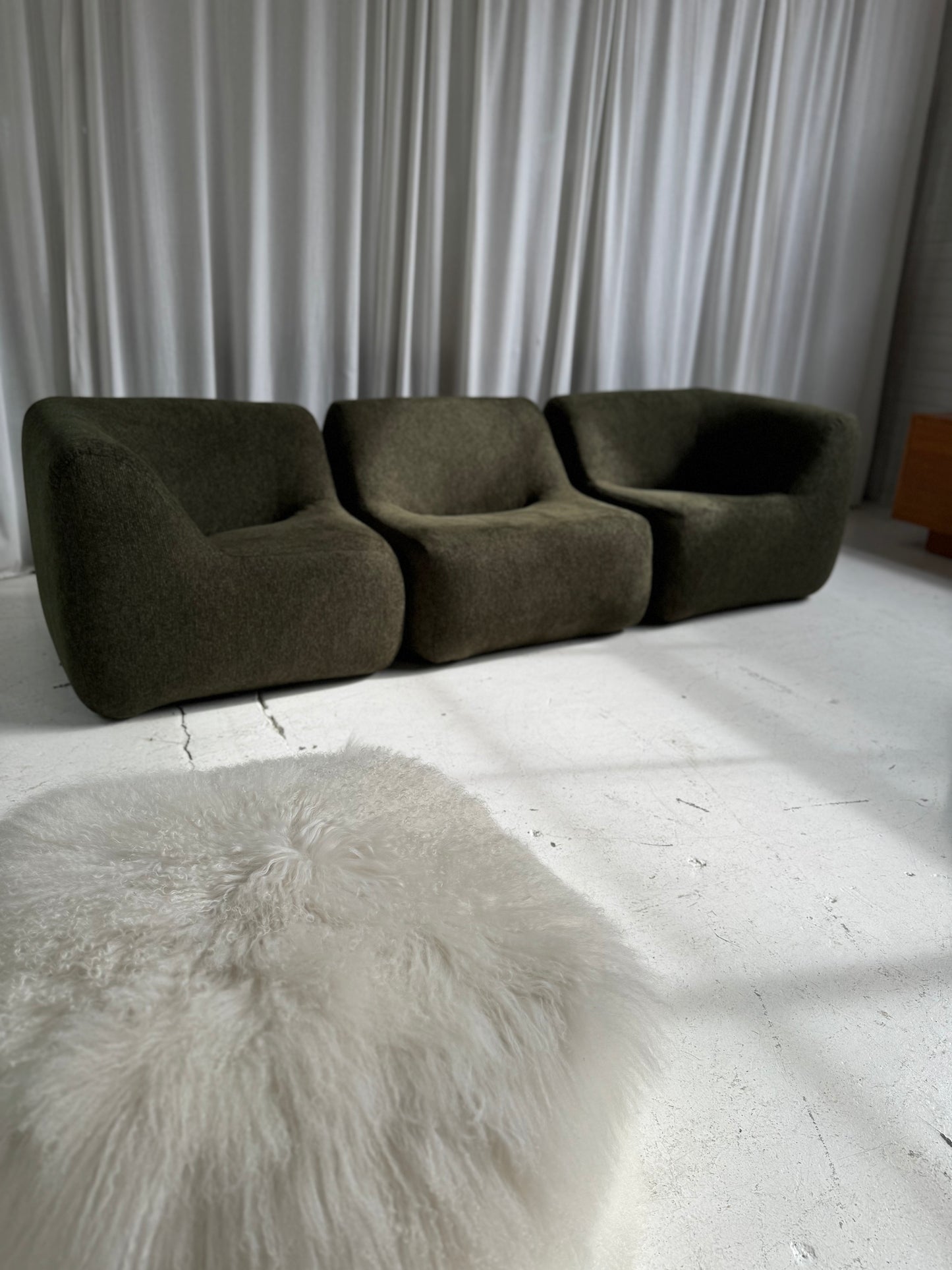 Vintage Featherston Numero IV Modular Sofa Set - Reupholstered (Green)