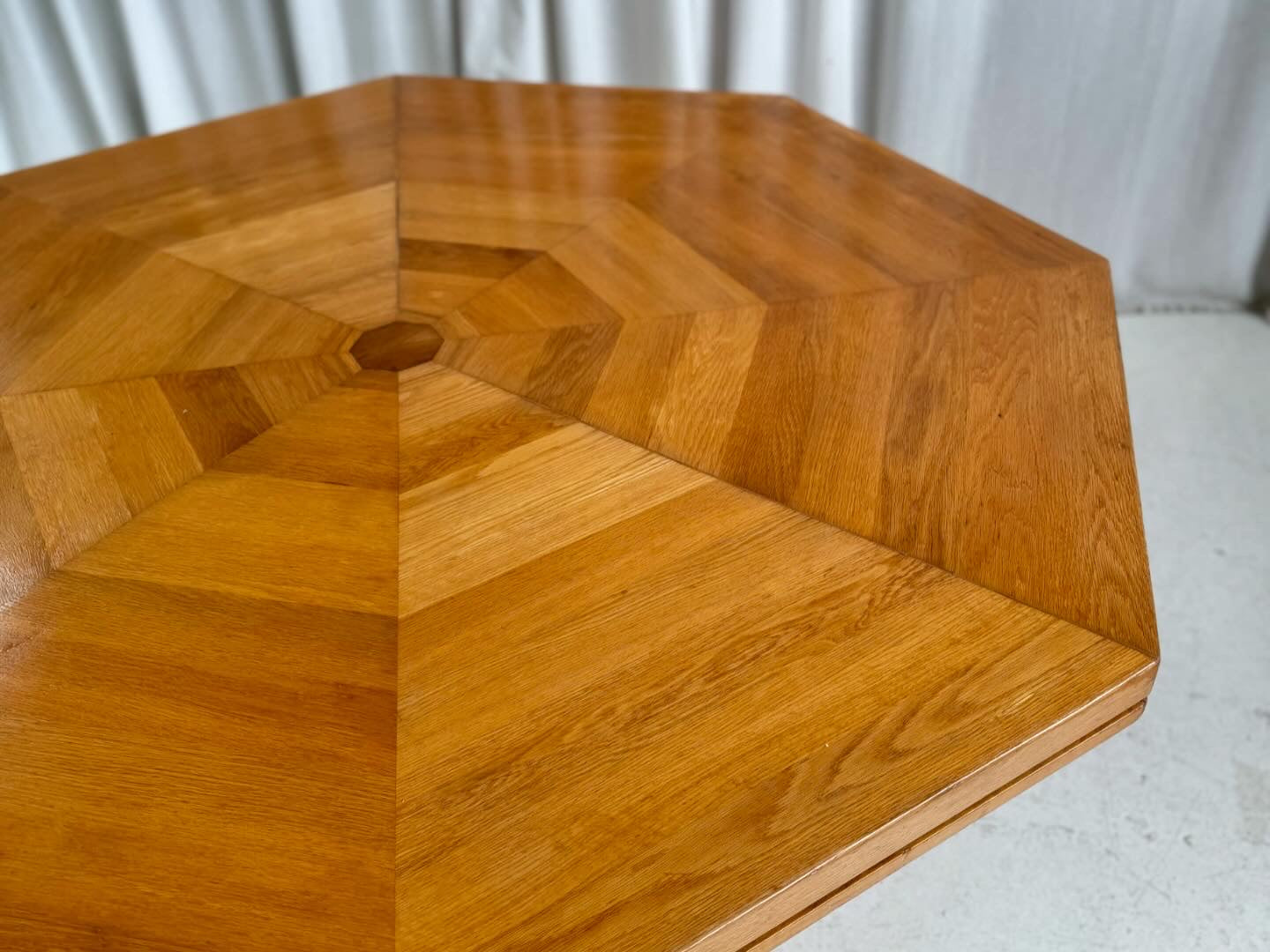 Restored Vintage Octagonal Wood Table