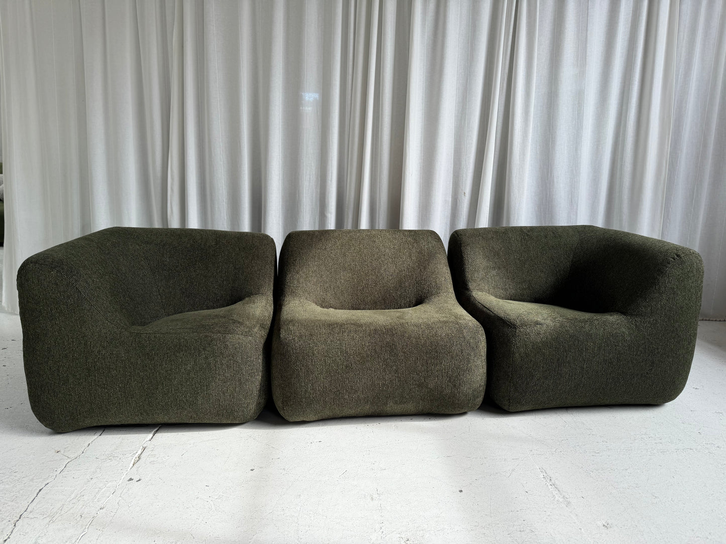 Vintage Featherston Numero IV Modular Sofa Set - Reupholstered (Green)