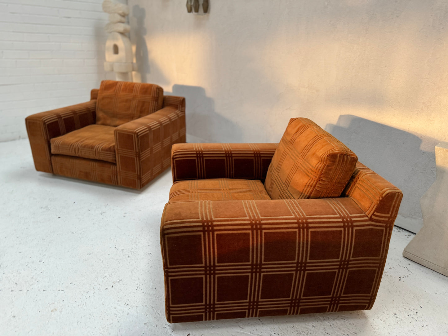 Vintage Armchairs - Geometric Pattern