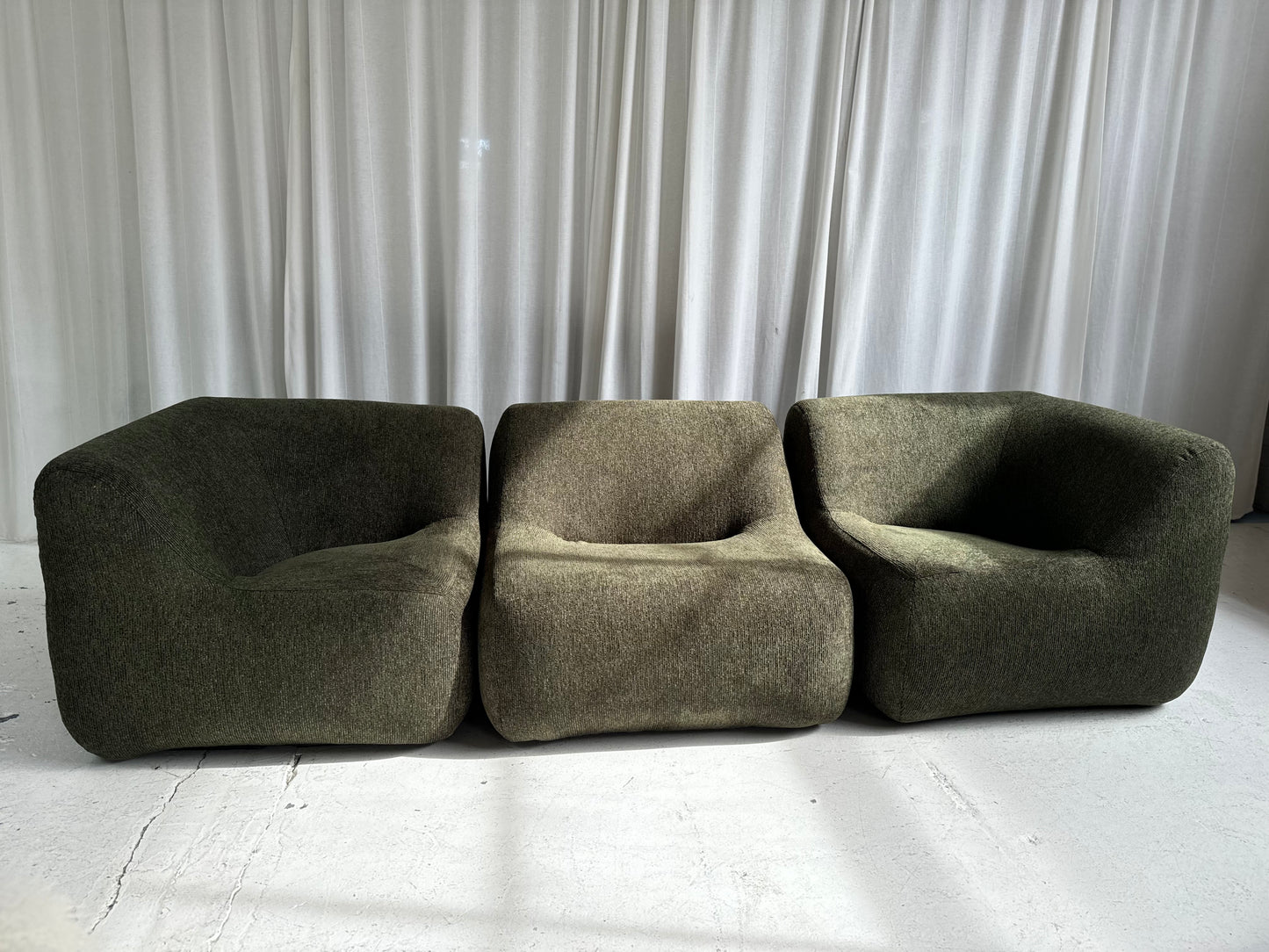 Vintage Featherston Numero IV Modular Sofa Set - Reupholstered (Green)