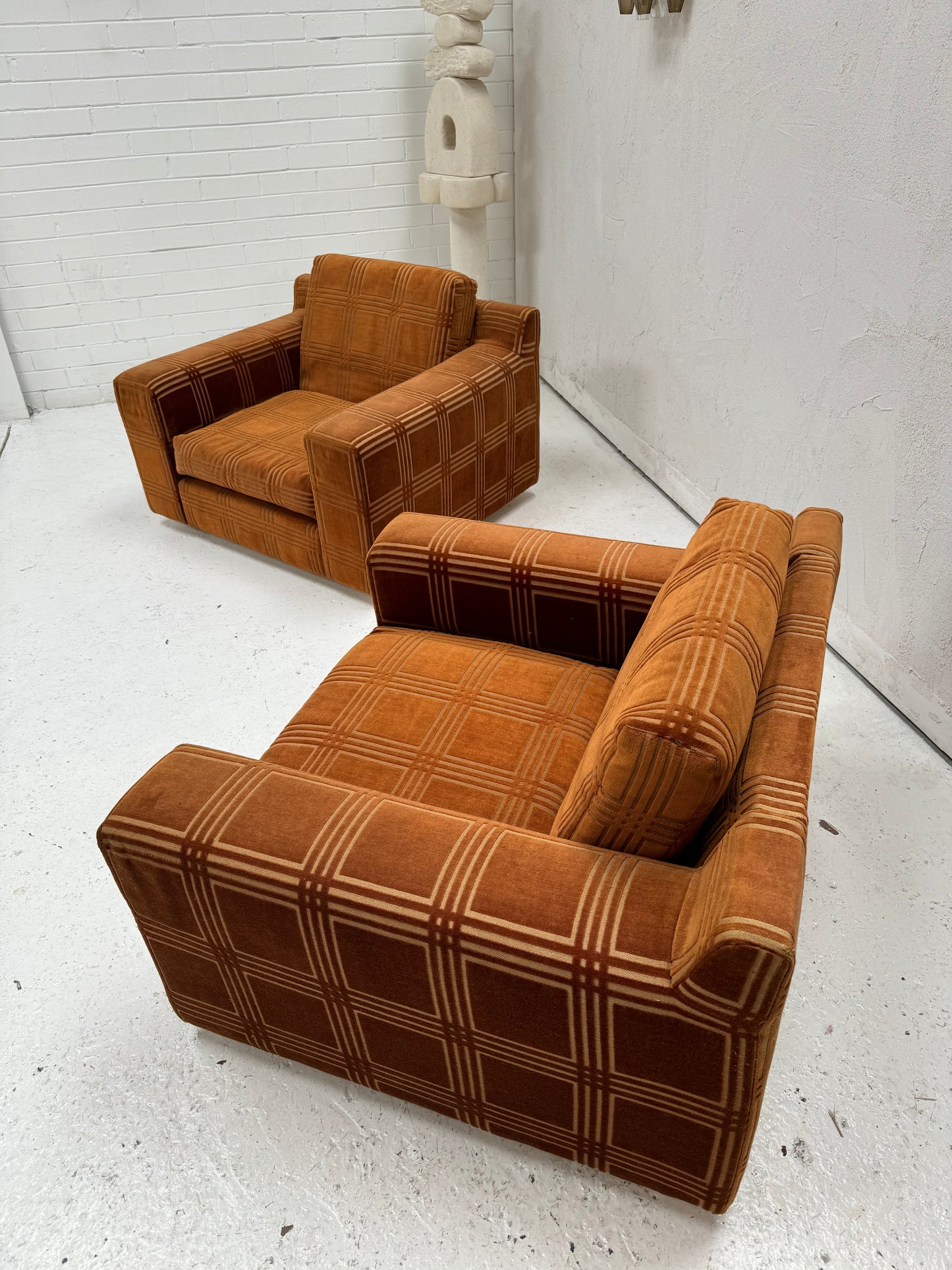 Vintage Armchairs - Geometric Pattern