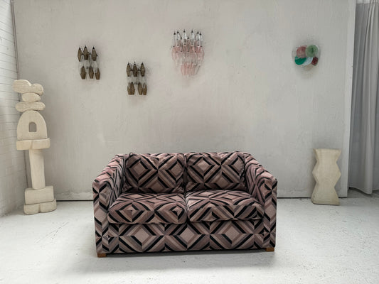 Vintage Geometric 2 Seater Sofa