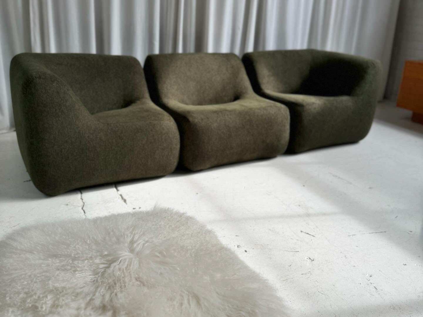 Vintage Featherston Numero IV Modular Sofa Set - Reupholstered (Green)