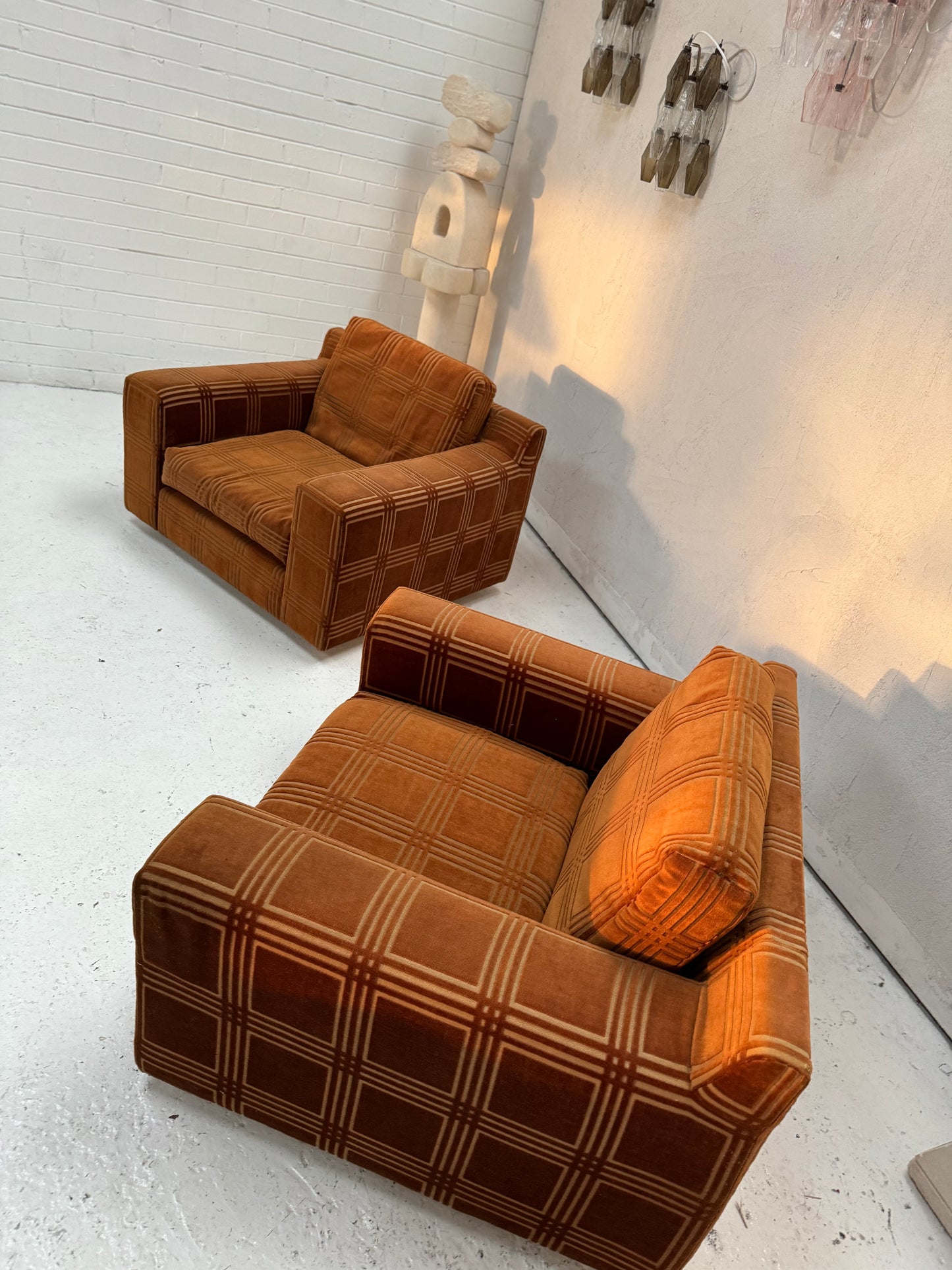 Vintage Armchairs - Geometric Pattern