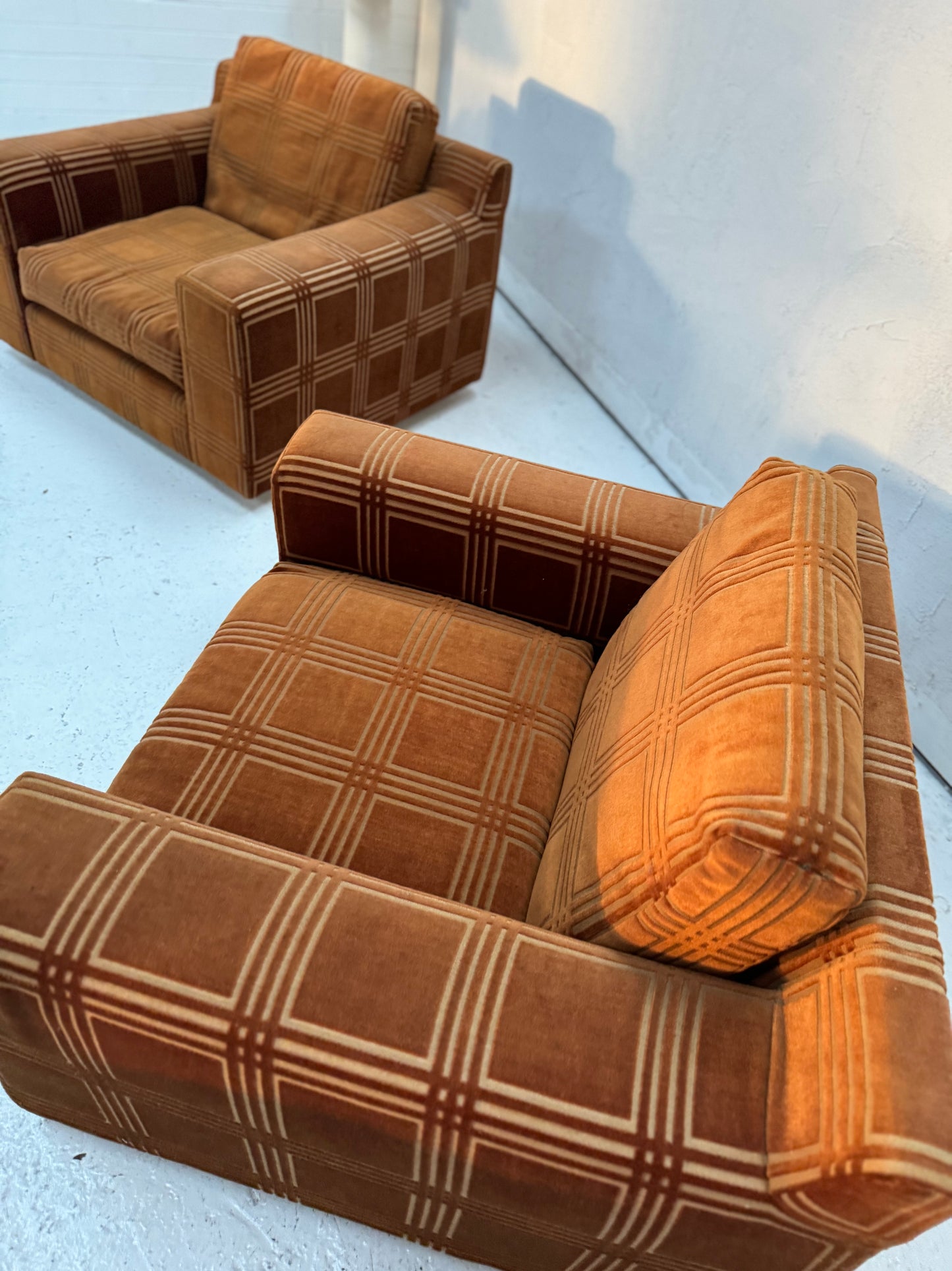 Vintage Armchairs - Geometric Pattern