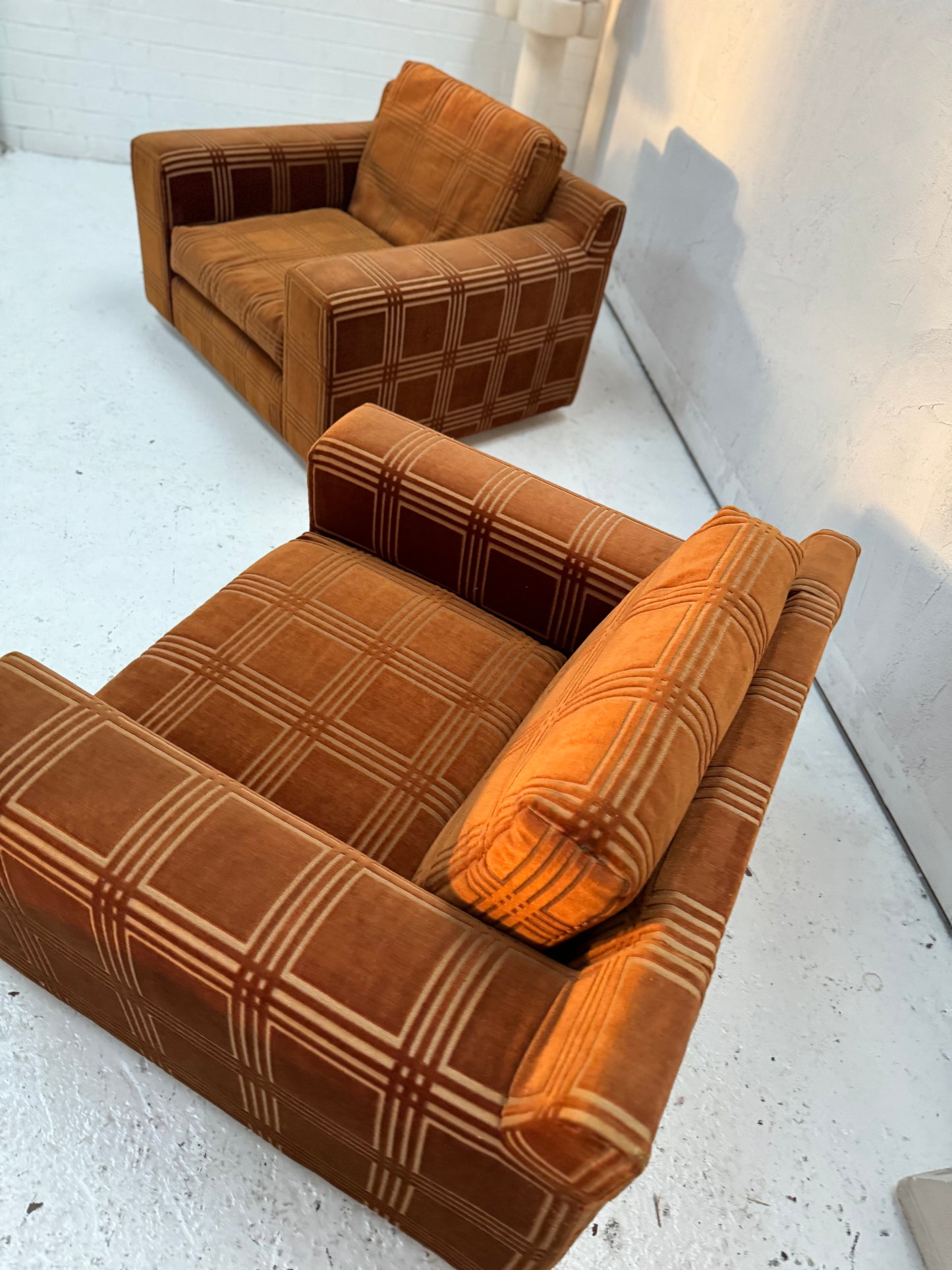 Vintage Armchairs - Geometric Pattern