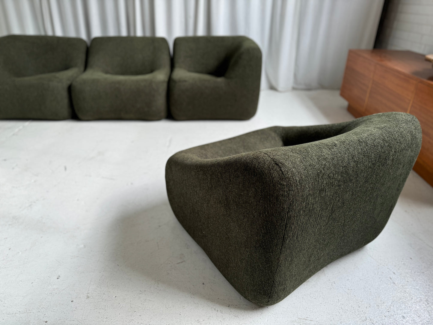 Vintage Featherston Numero IV Modular Sofa Set - Reupholstered (Green)