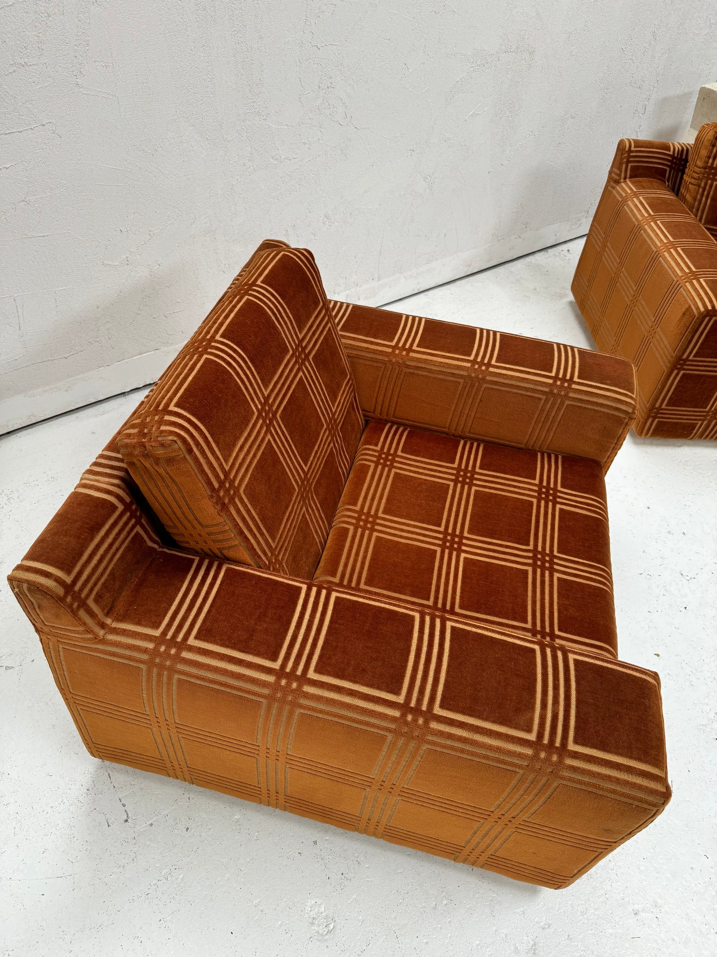 Vintage Armchairs - Geometric Pattern