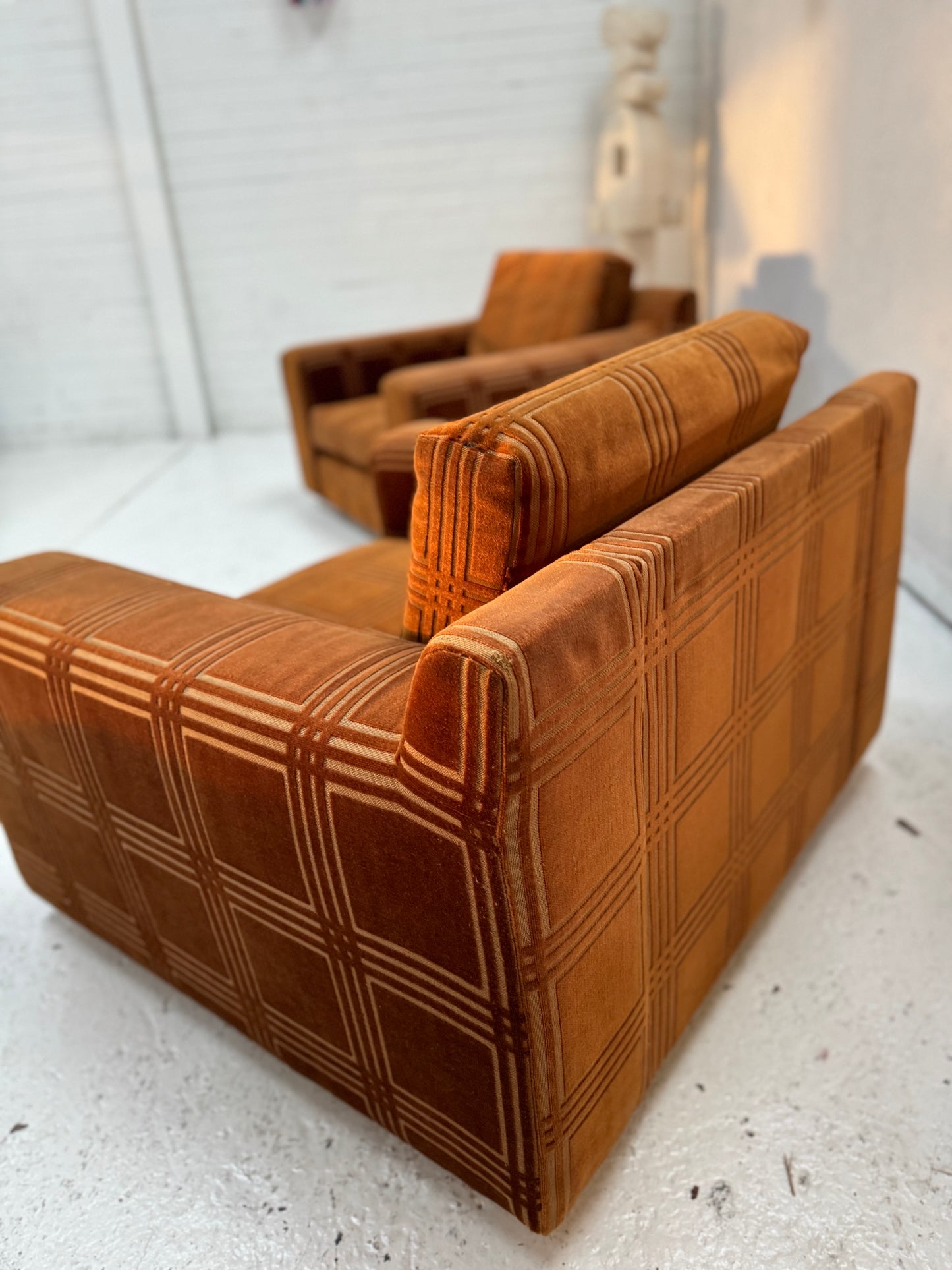 Vintage Armchairs - Geometric Pattern