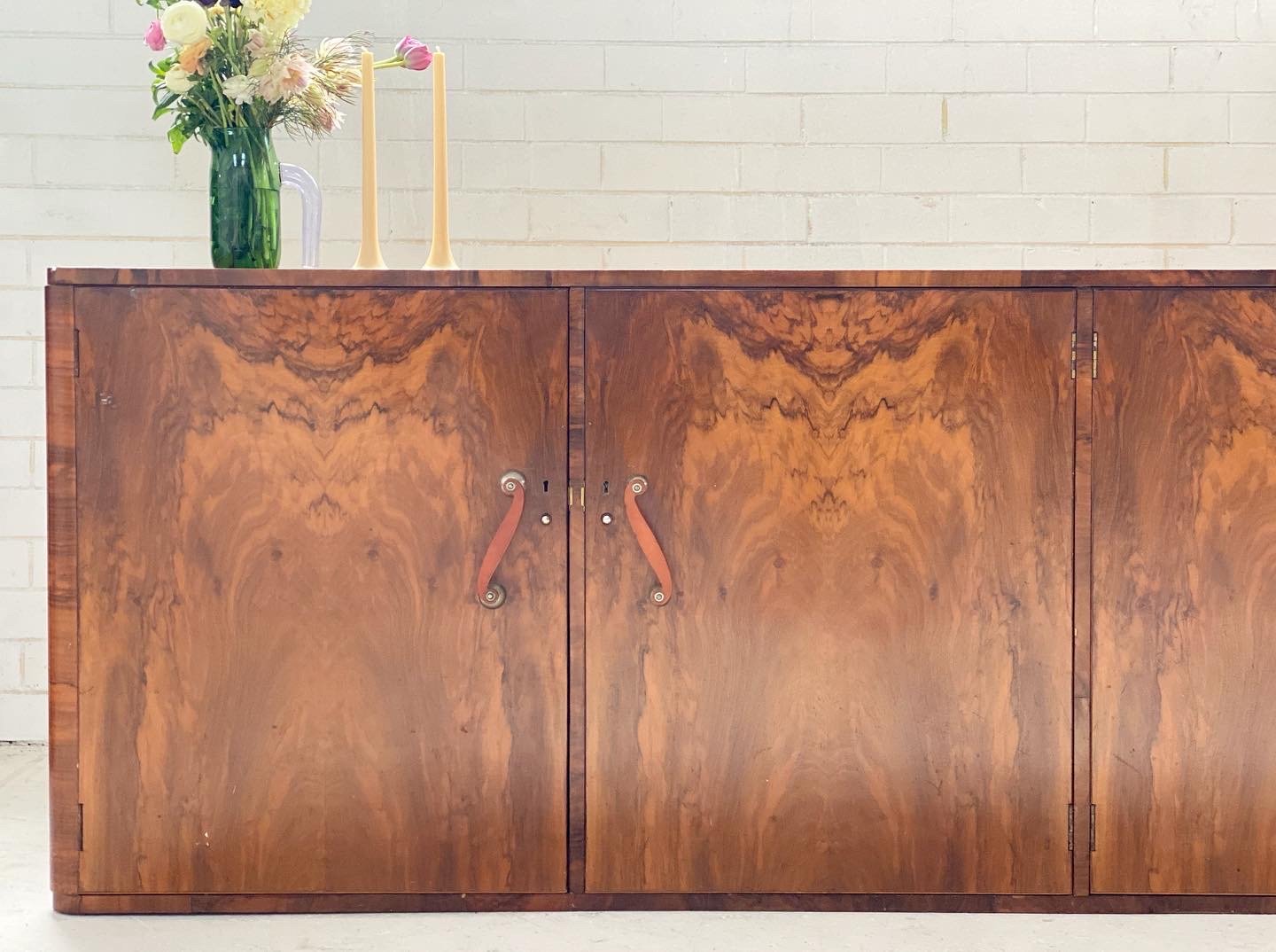 Large Vintage Burl Sideboard