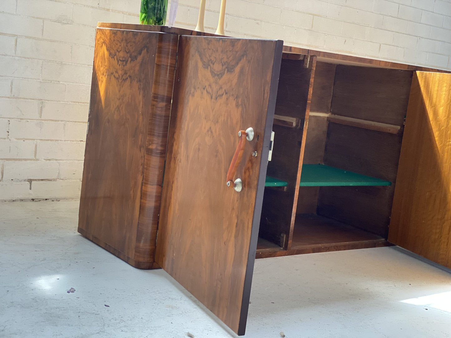 Large Vintage Burl Sideboard